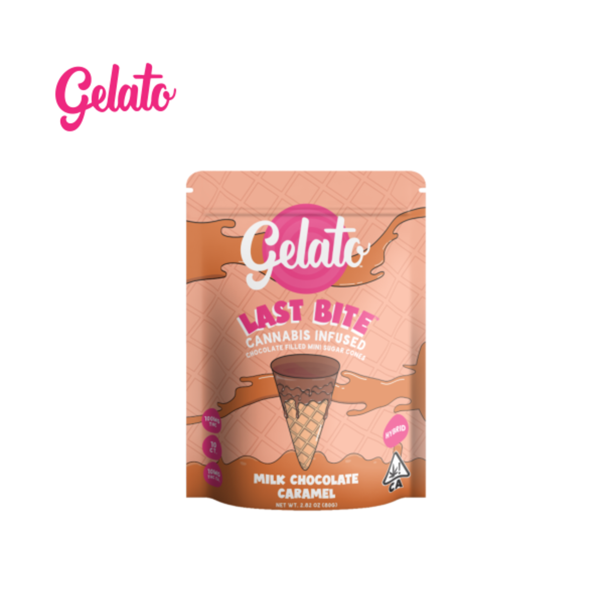 Gelato — Milk Caramel Filled Mini Cones