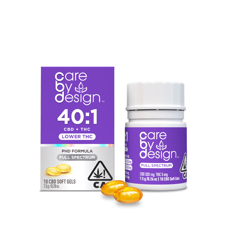 CARE BY DESIGN 40:1 CBD SOFT GELS 10CT