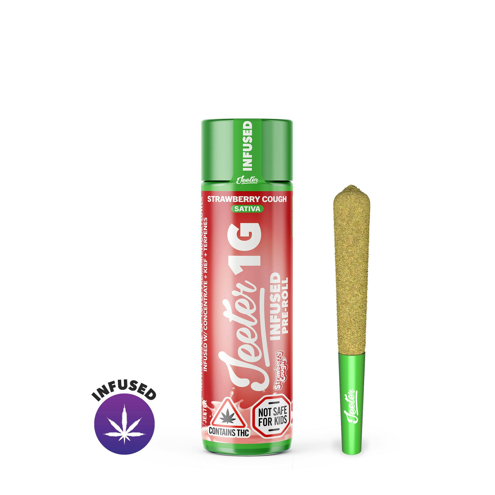 Jeeter-Strawberry Cough-1g-Infsued Preroll - 1 g