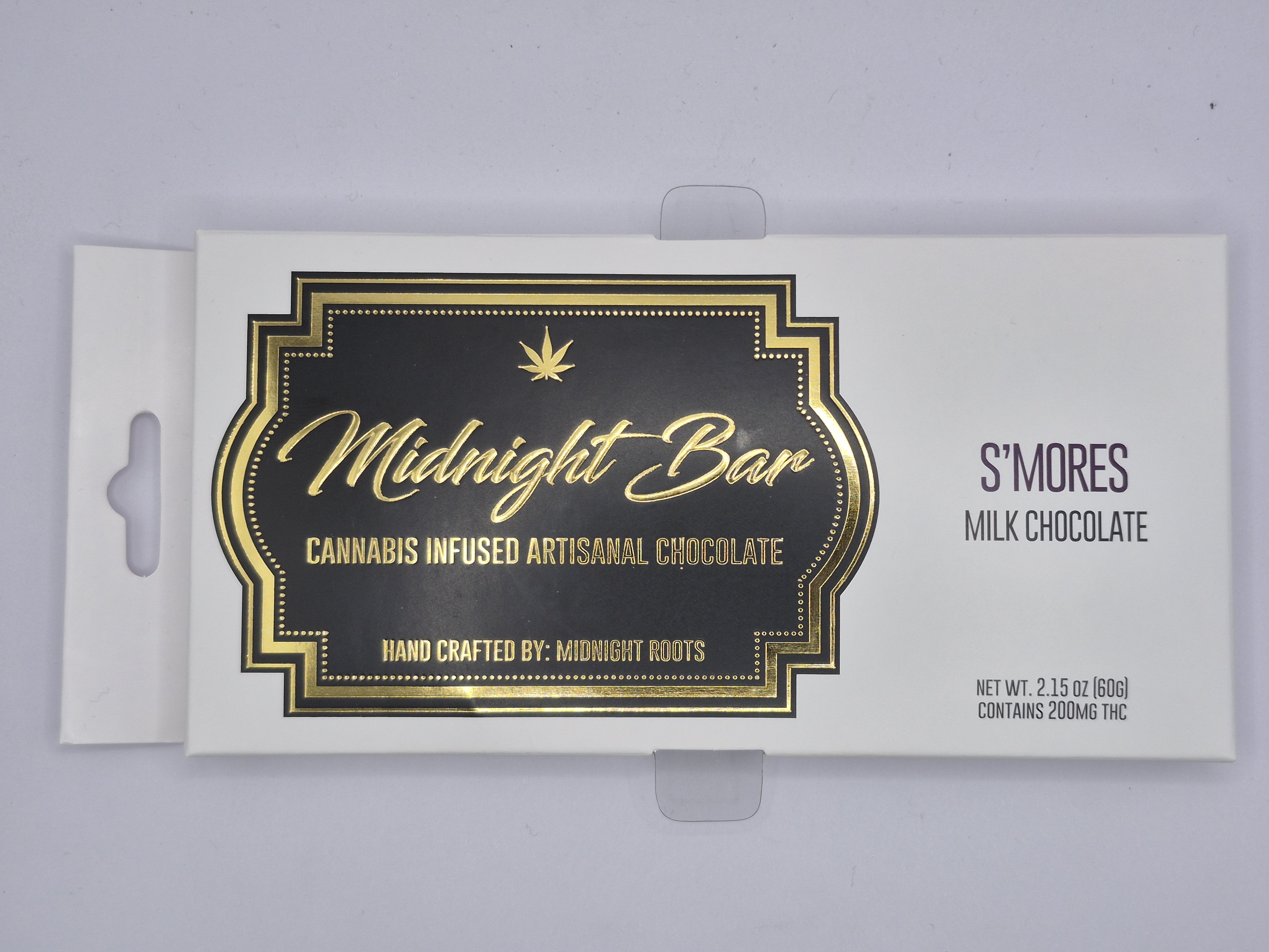 MIDNIGHT ROOTS - Midnight Roots-S'mores-Milk Chocolate Bar - 200 mg