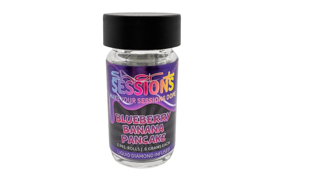 Short Sessions-Blueberry Banana Pancake-3g-5pk--Infused Prerolls-By Eternal Fields