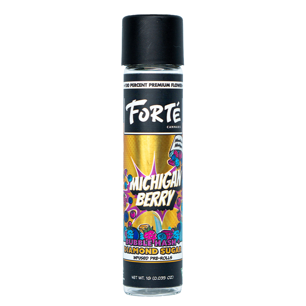 Forte-Michigan Berry-Bubble Hash-Diamond Sugar-1g-Infused Preroll