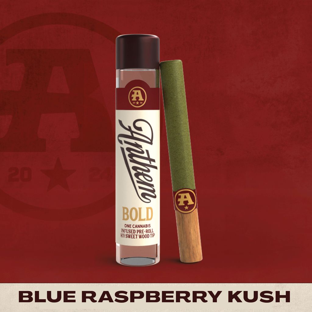 Anthem Bold | Blue Raspberry Kush Infused w/ Sweet Wood Tip - 1g - Pre ...