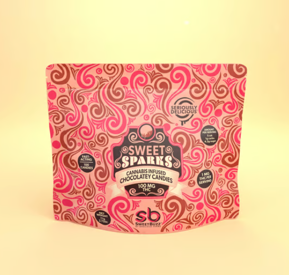 PINK SWEET BUZZ - CHOCOLATEY CANDIES - 100PK - 100MG