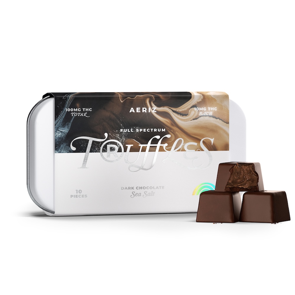 TRUFFLES SEA SALT DARK CHOCOLATE JENNY KUSH - CHOCOLATE PIECES - 10PK - 100MG