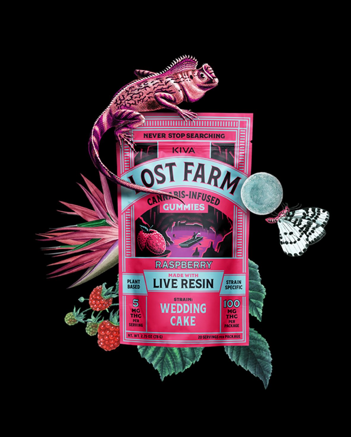 RASPBERRY LIVE RESIN - GUMMIES - 10PK - 100MG