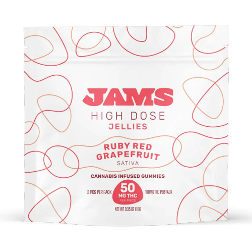 JAMS JELLIES - HIGH DOSE RUBY RED GRAPEFRUIT - 2PK - 100MG
