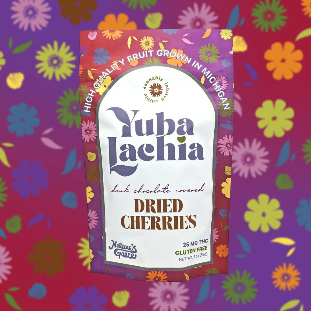 YUBALACHIA - DARK CHOCOLATE COVERED DRIED CHERRIES - 25MG