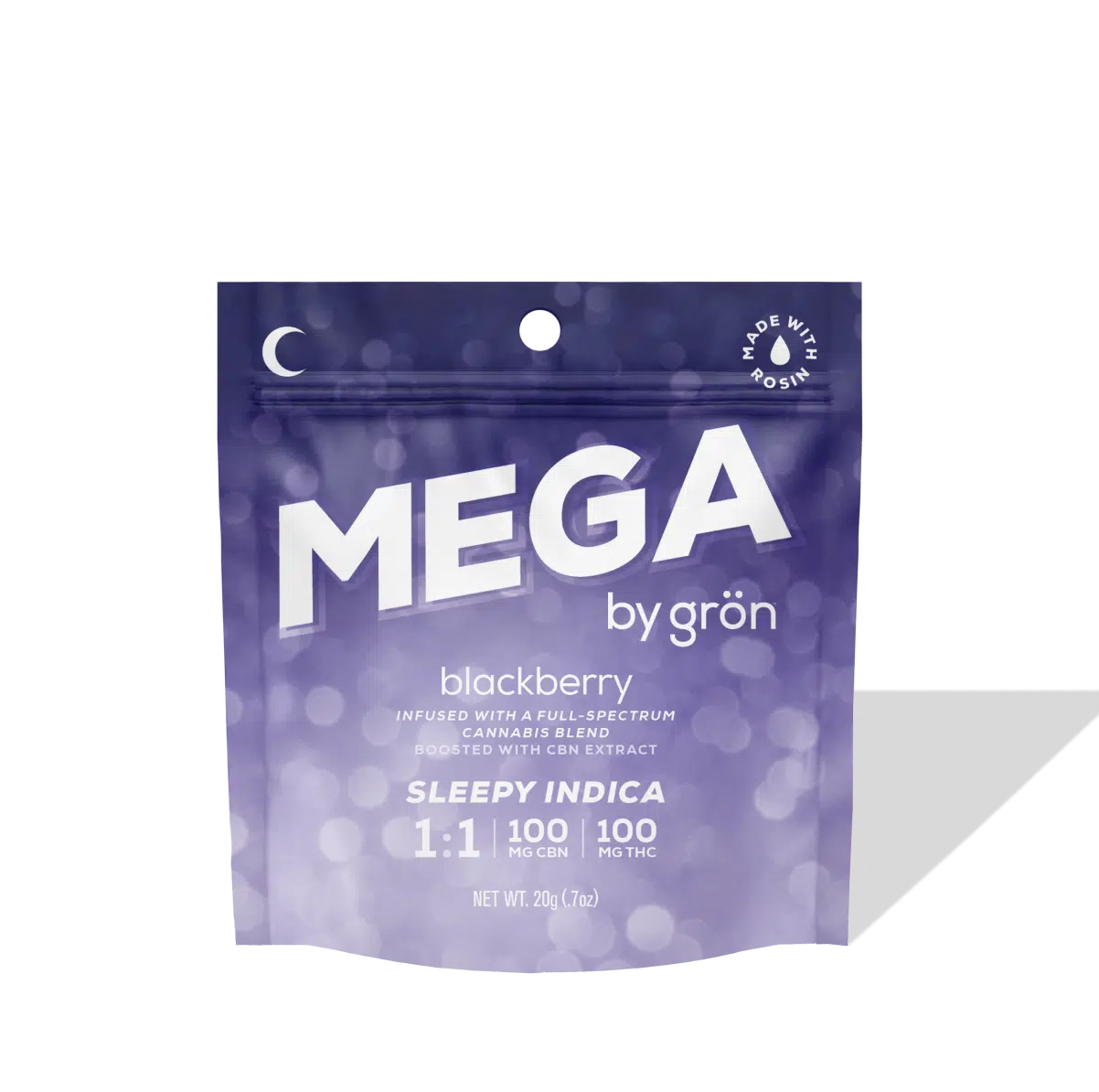 Sleepy Indica Blackberry 1:1 CBN:THC - Rosin Mega Pearl - 1pk - 100mg