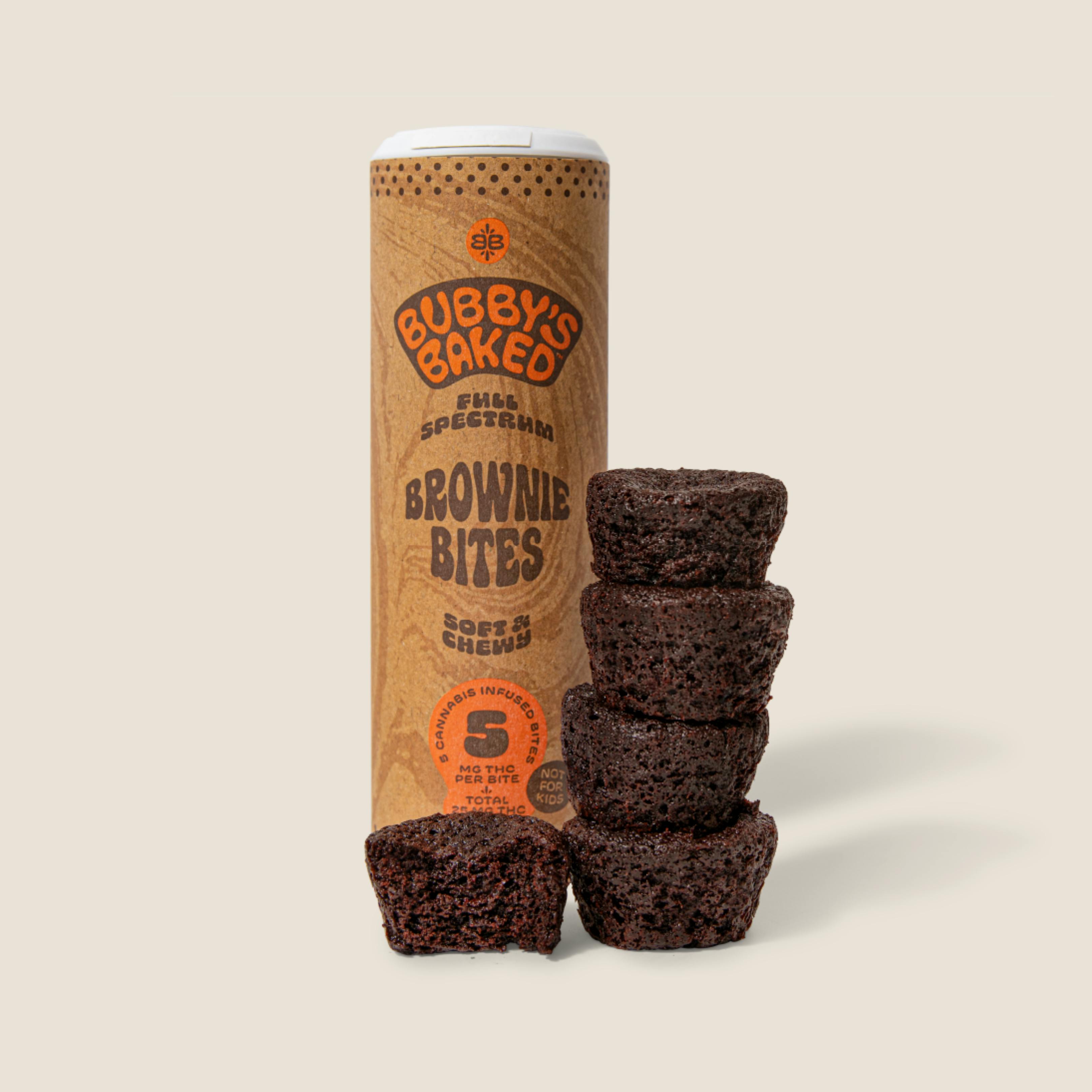BUBBY'S BAKED - BROWNIES BITES - 5PK - 50MG