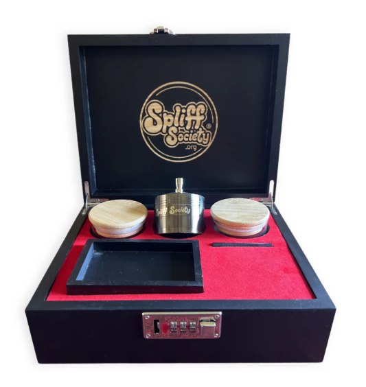 BLACK WOOD STASH BOX