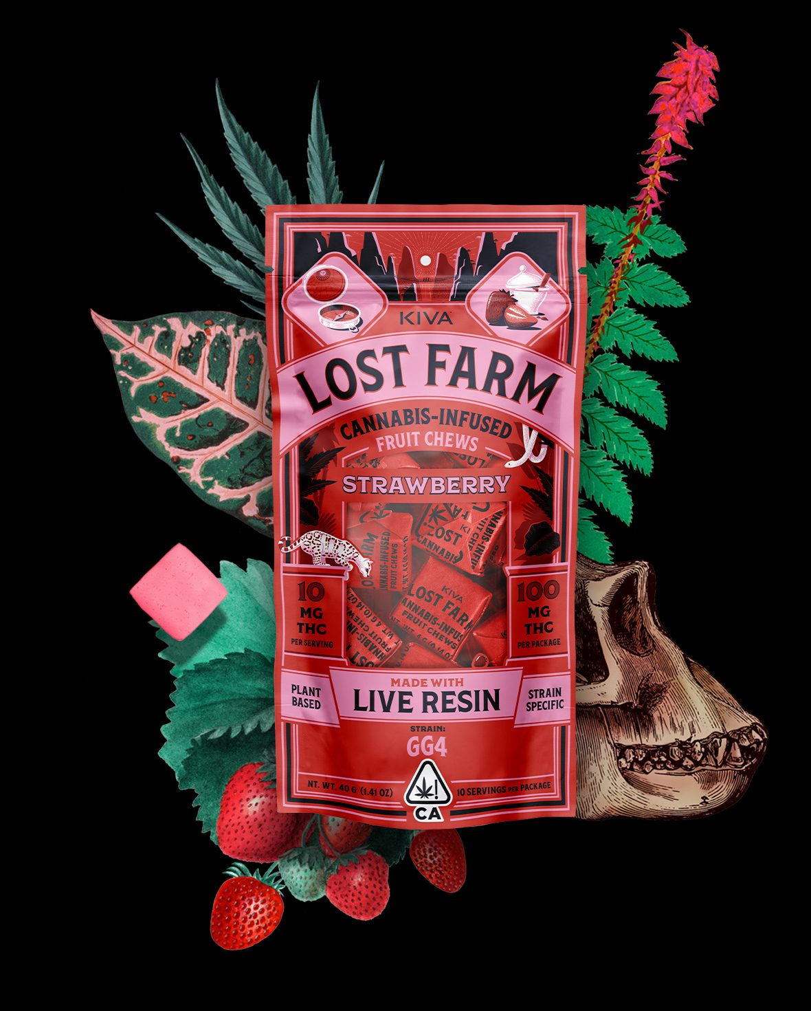 Strawberry Live Resin Fruit Chews - 10pk - 100mg