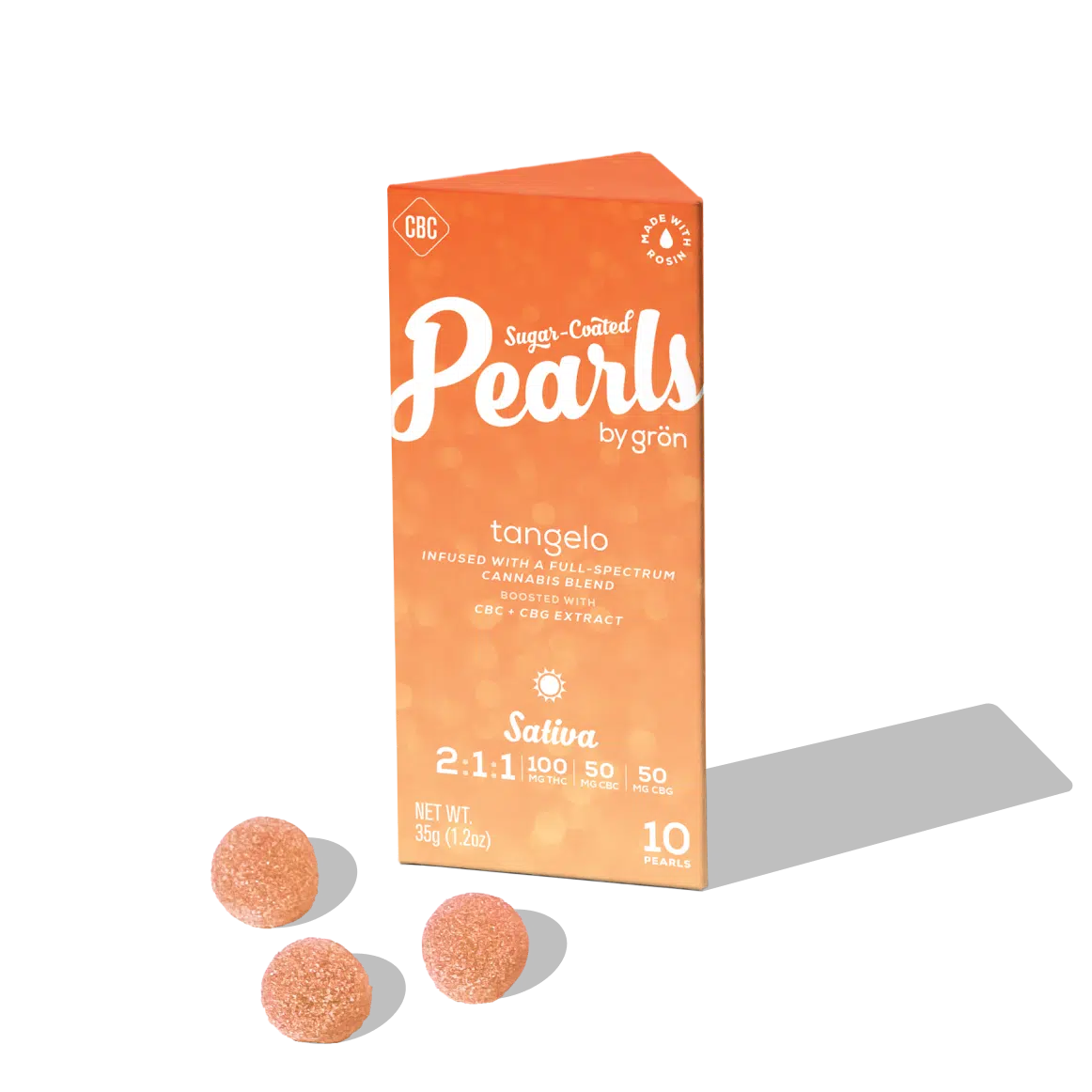 Sativa Tangelo 2:1:1 CBC:CBG:THC - Rosin Pearls - 10pk - 100mg