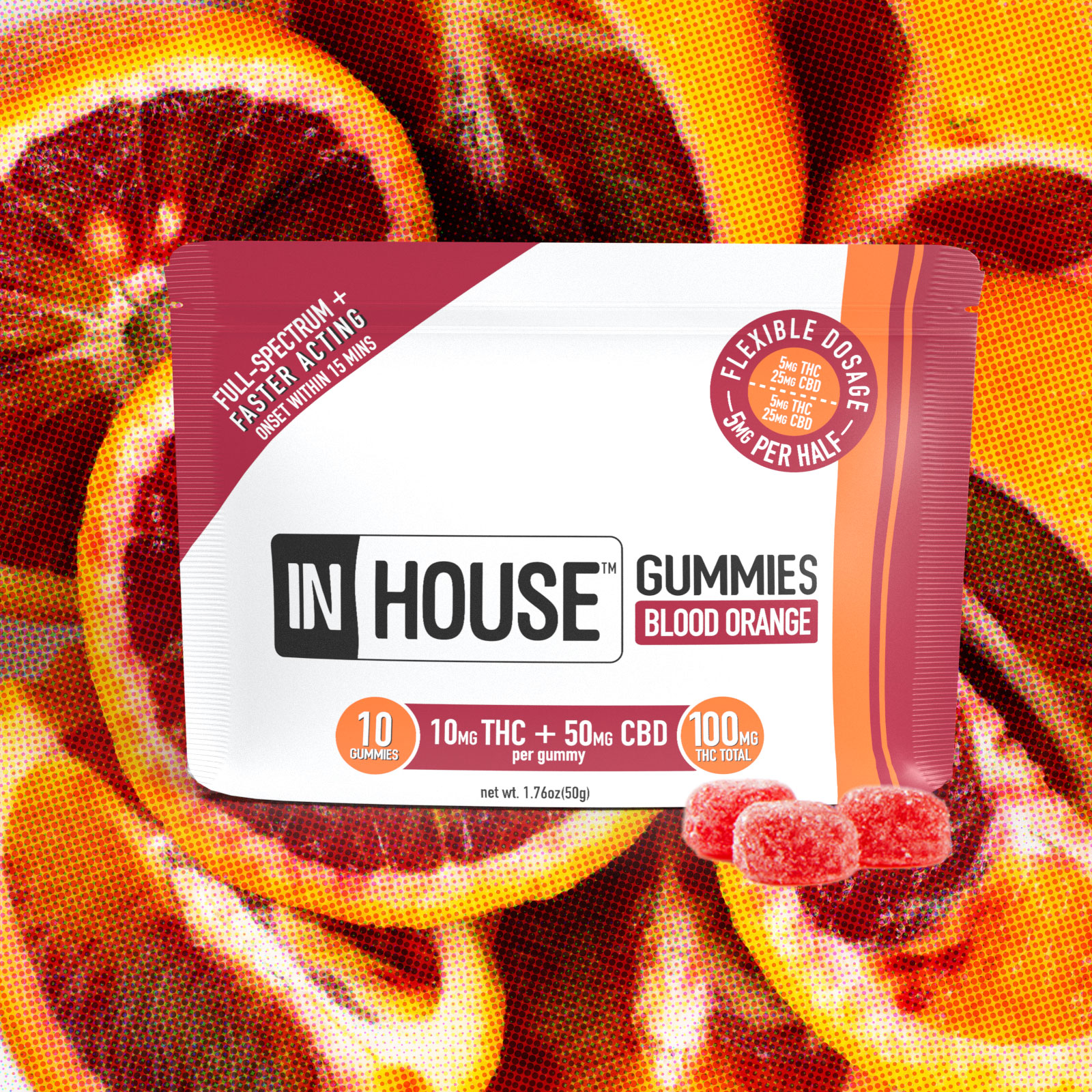 Blood Orange 5:1 CBD:THC Gummies - 10pk - 100mg