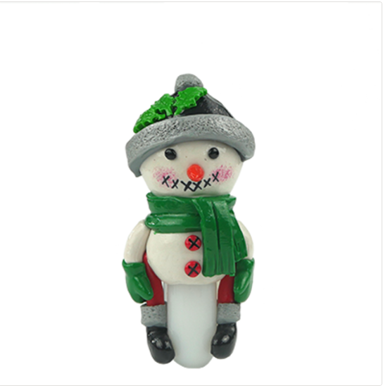 6" CHRISTMAS SNOWMAN HAND PIPE