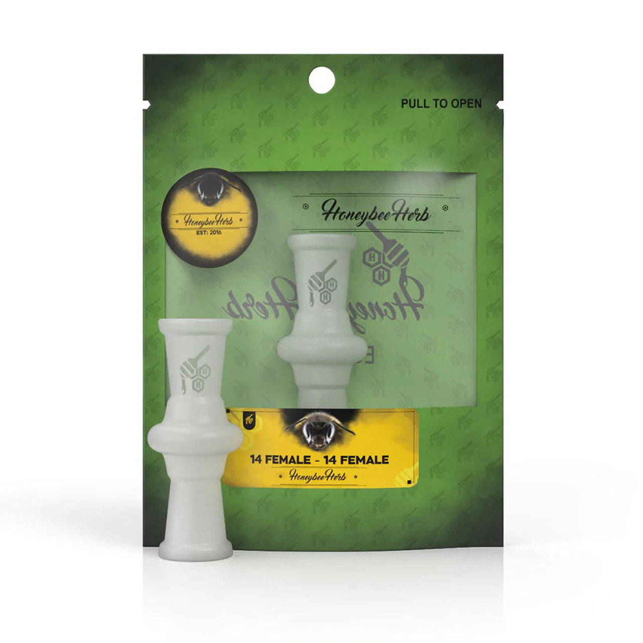 GLASS ADAPTER / 14MM FEMALE - 14MM FEMALE