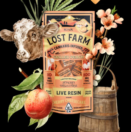 LOST FARM CHEWS - GRILLED PEACH - 10PK - 100MG