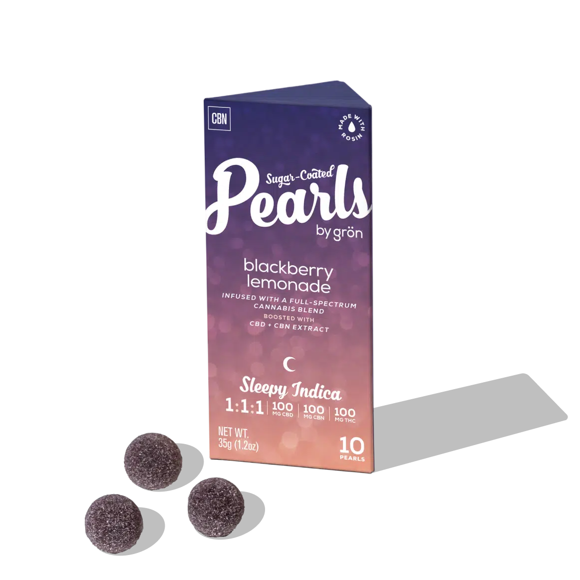 Sleepy Indica Blackberry Lemonade 1:1:1 CBN:CBD:THC - Rosin Pearls - 10pk - 100mg