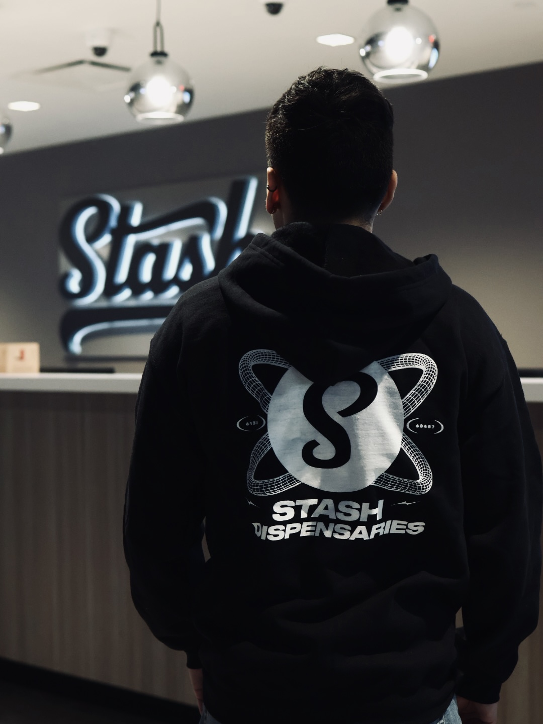 THREE EYED MONSTER ZIP UP HOODIE - BLACK - 2XL