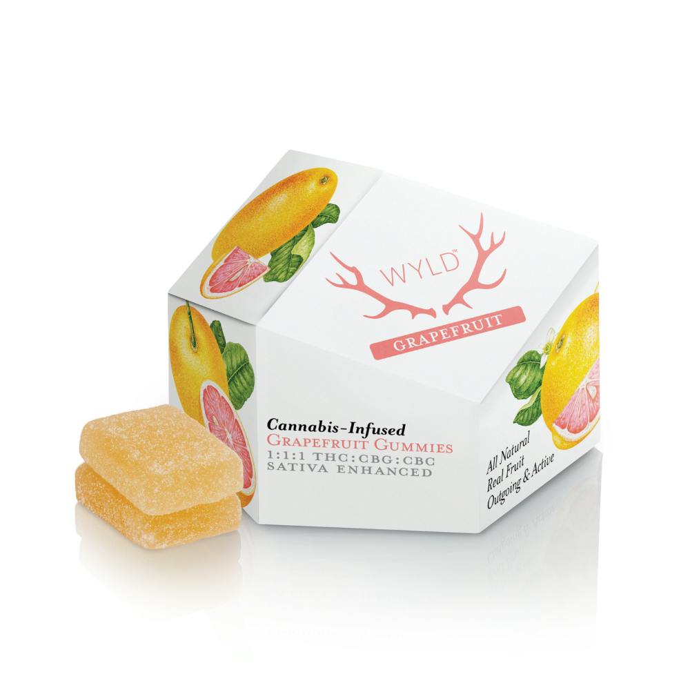 WYLD GRAPEFRUIT 1:1:1 THC:CBC:CBG GUMMIES