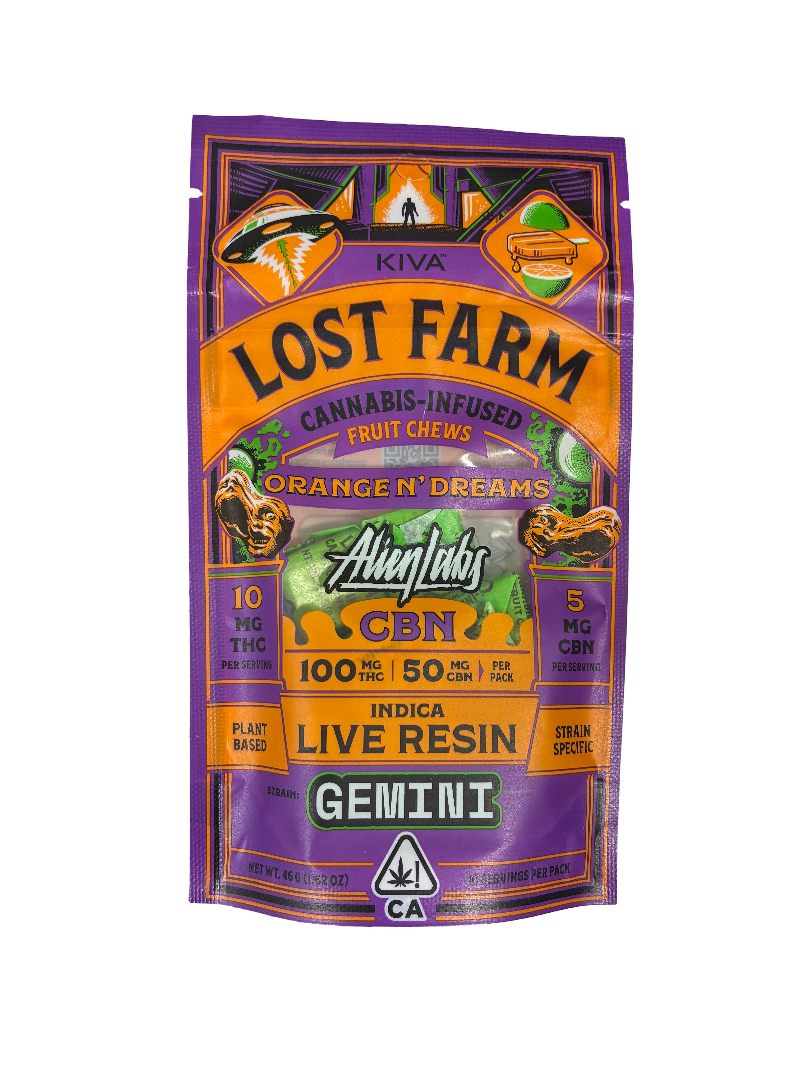 LOST FARM CHEWS X ALIEN LABS | ORANGE N DREAMS GEMINI CBN 10:5