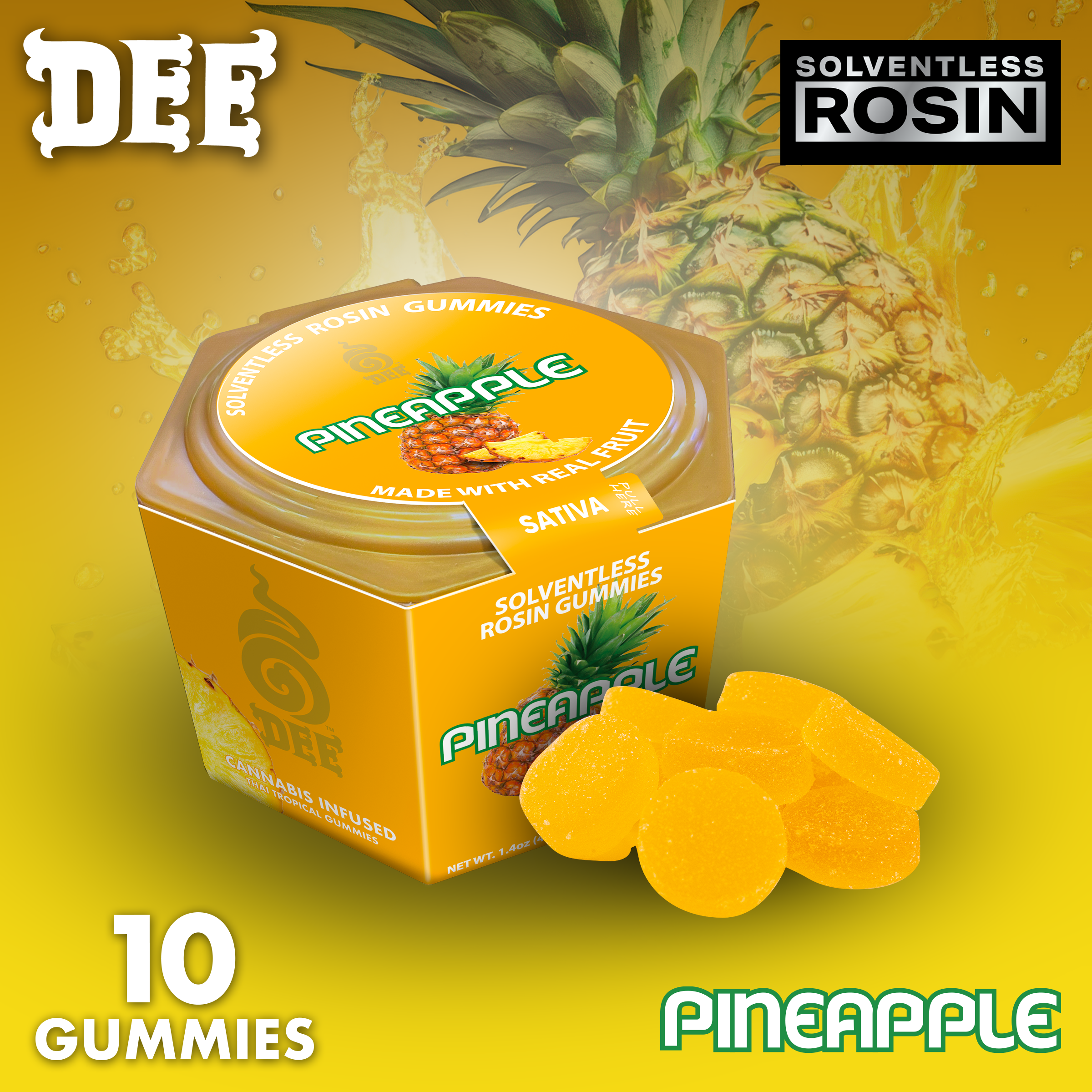 PINEAPPLE ENERGY 2:1 THCV 10MG 10PK - 100 mg