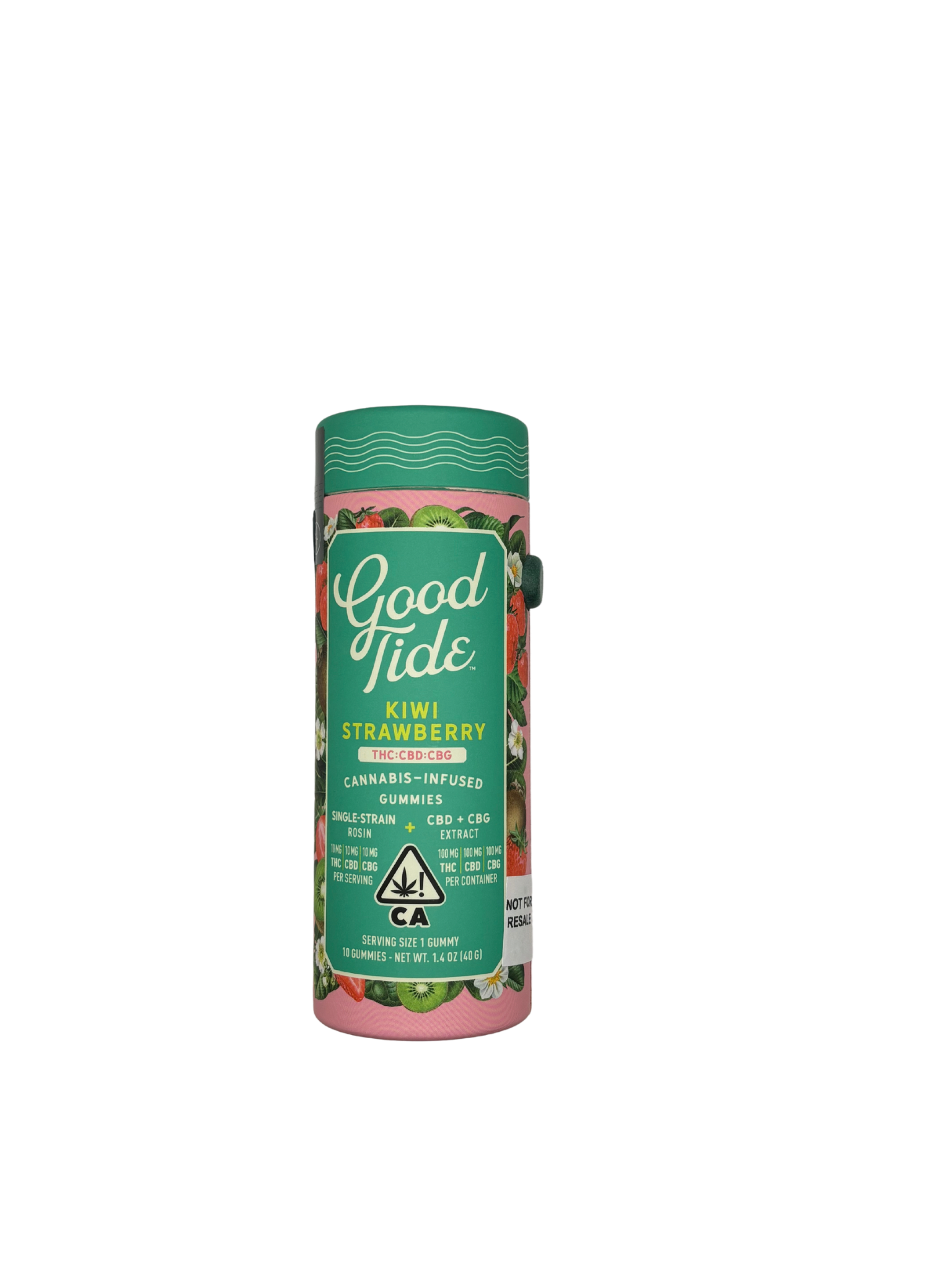 GOOD TIDE STRAWBERRY KIWI 1:1:1 THC:CBD:CBG GUMMIES 300MG