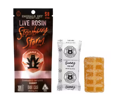 Strawberry Storm Hybrid Rosin Gummies 1ct 100mg