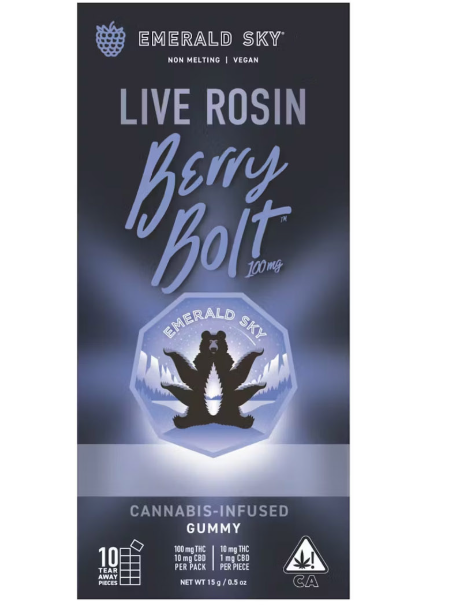 Berry Bolt Indica Rosin Gummies 1ct 100mg