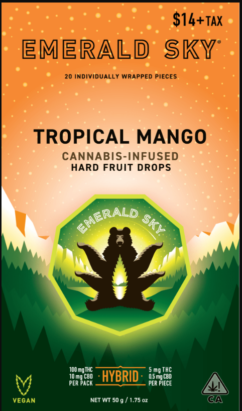 Tropical Mango Hybrid Hard Candy   100 Mg   20 Pack