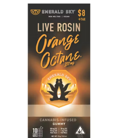 Orange Octane Sativa Rosin Gummies 1ct 100mg
