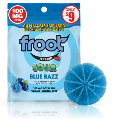 FROOT - FROOT - SOUR BLUE RAZZ 100MG GUMMY