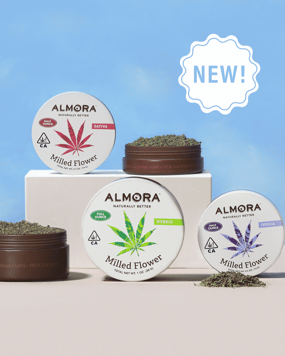 ALMORA - SATIVA BLEND 28G PREGROUND FLOWER - 1oz in Red Bluff