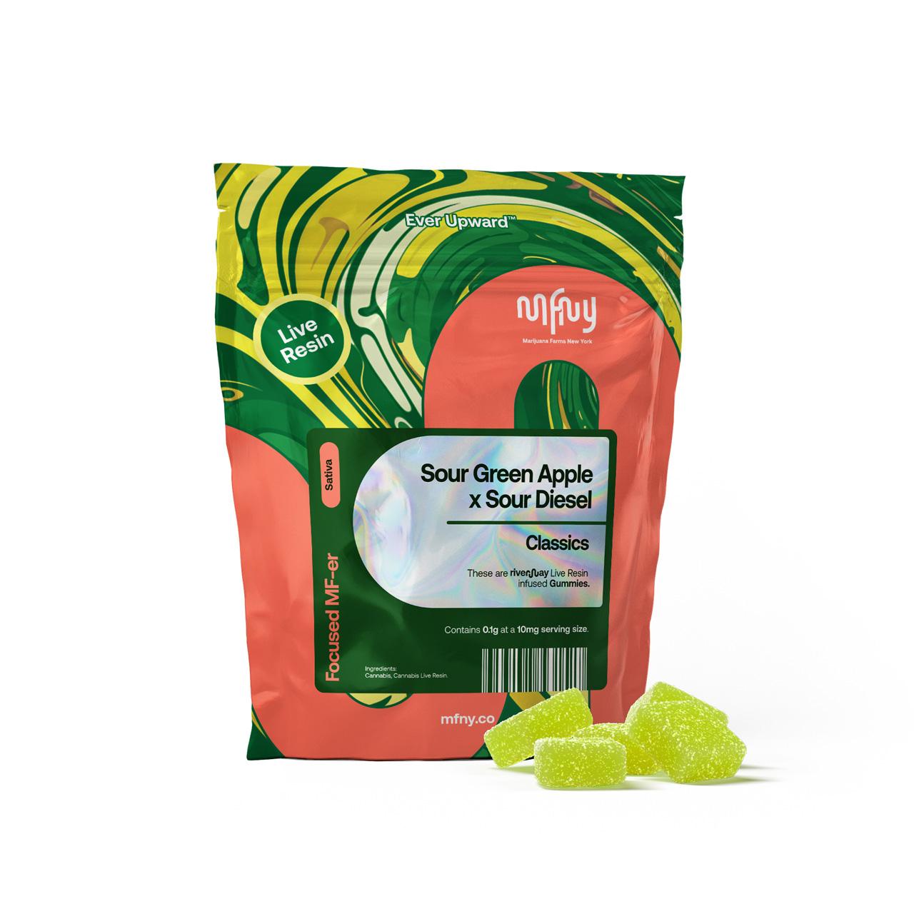 Sour Green Apple x Sour Diesel - 100 mg - 10 Pack