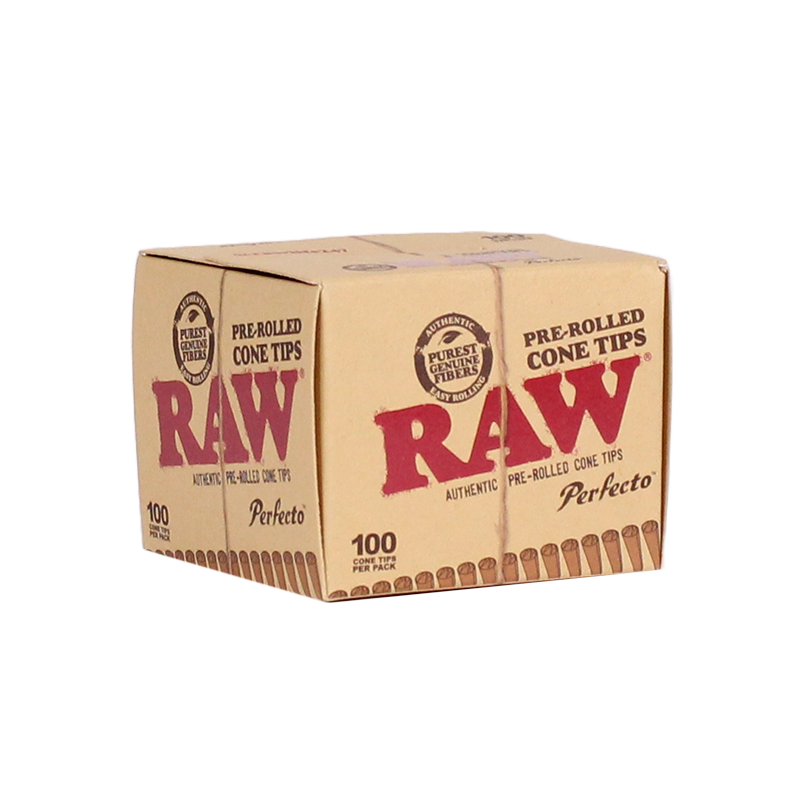 RAW | PERFECTO PRE-ROLLED CONE TIPS | 100PK