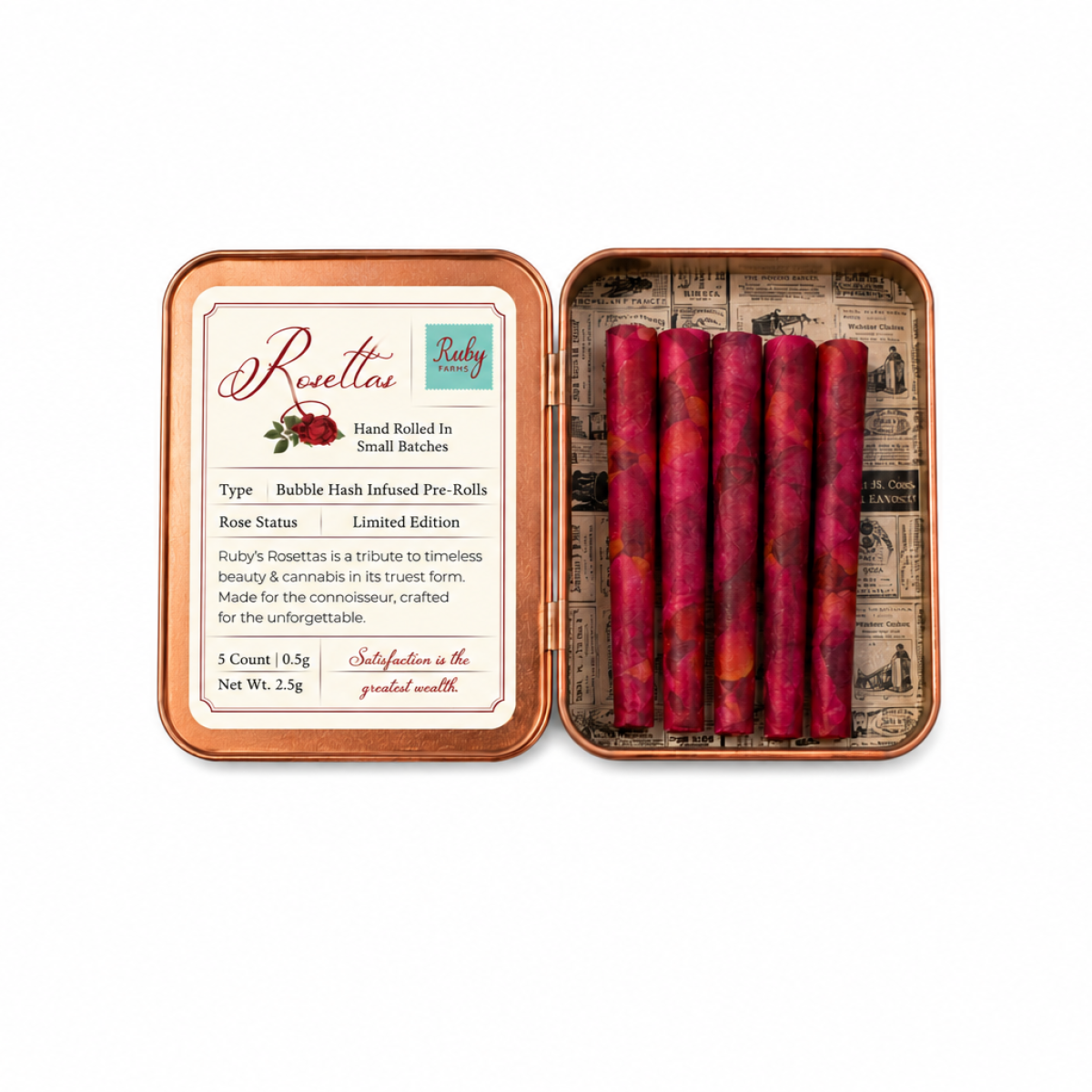 Blueberry DJ Cut - Rose Petal - 2.5 g - 5 Pack
