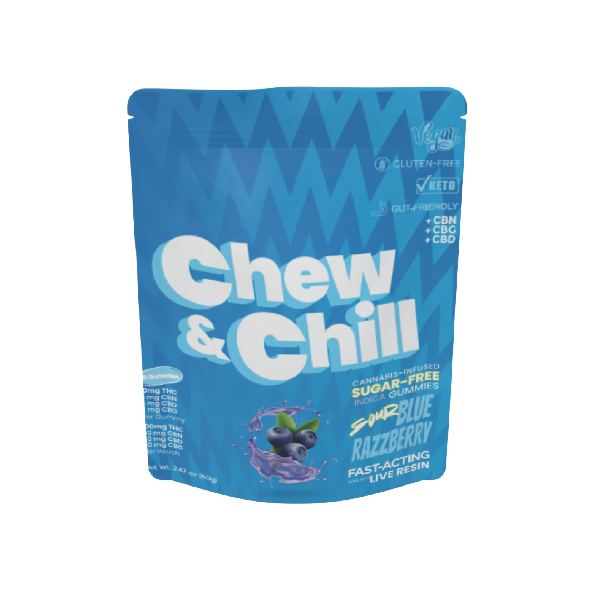 Sour Blue Razzberry - 100 mg - 10 Pack