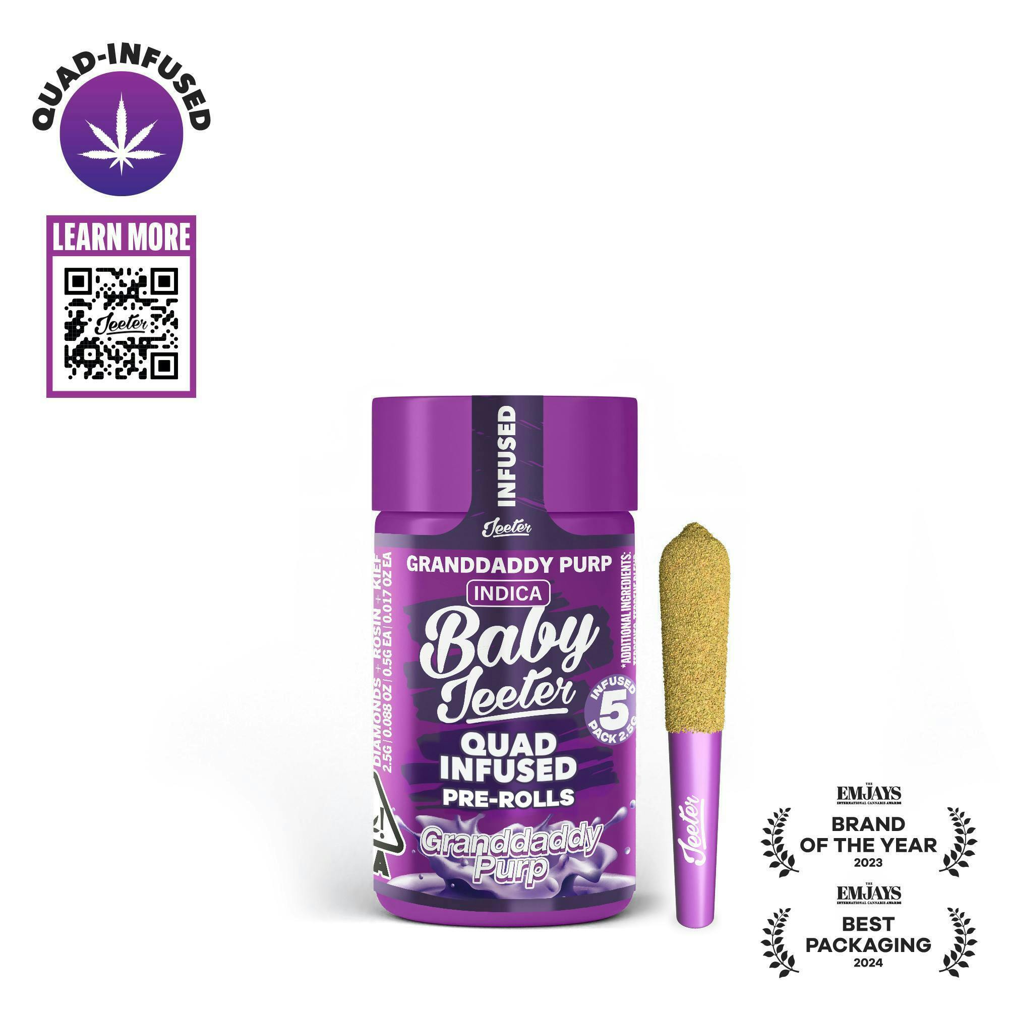 Granddaddy Purple - 2.5 g  - 5 Pack
