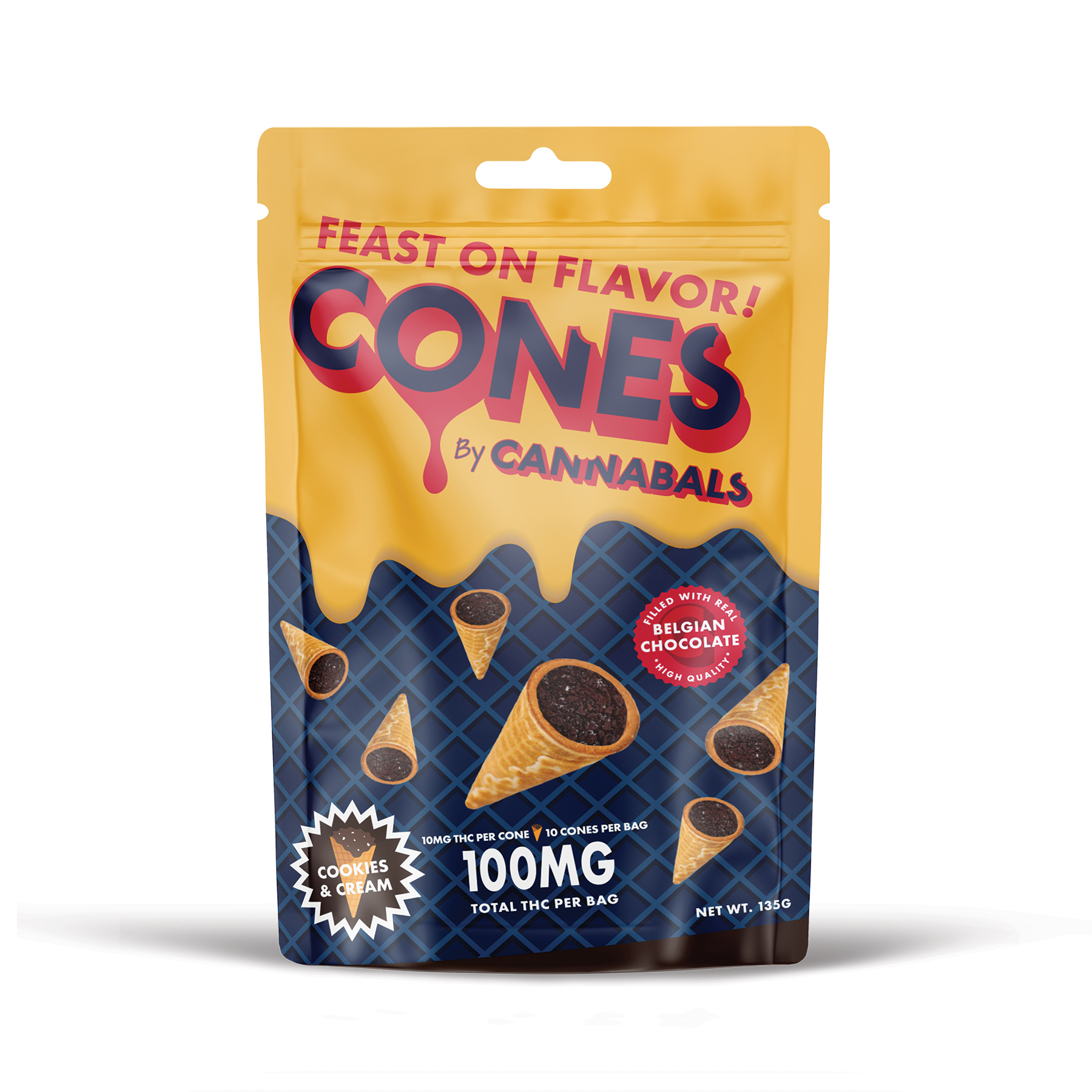 Cookies & Cream - Cones - 100 mg - 10 Pack