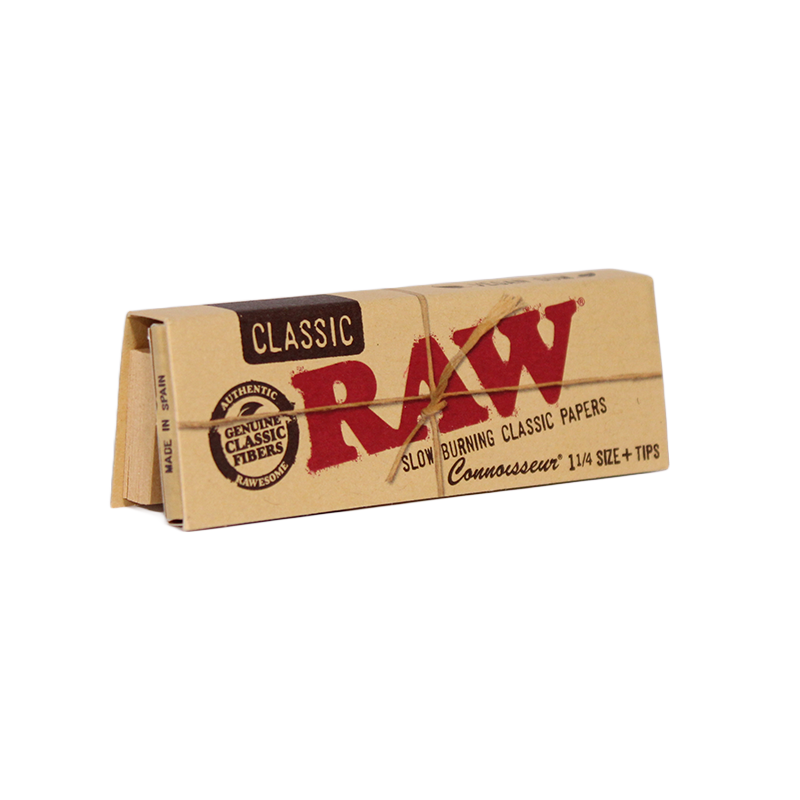 RAW | CLASSIC CONNOISSEUR KINGSIZE SLIM + TIPS | 32 PK
