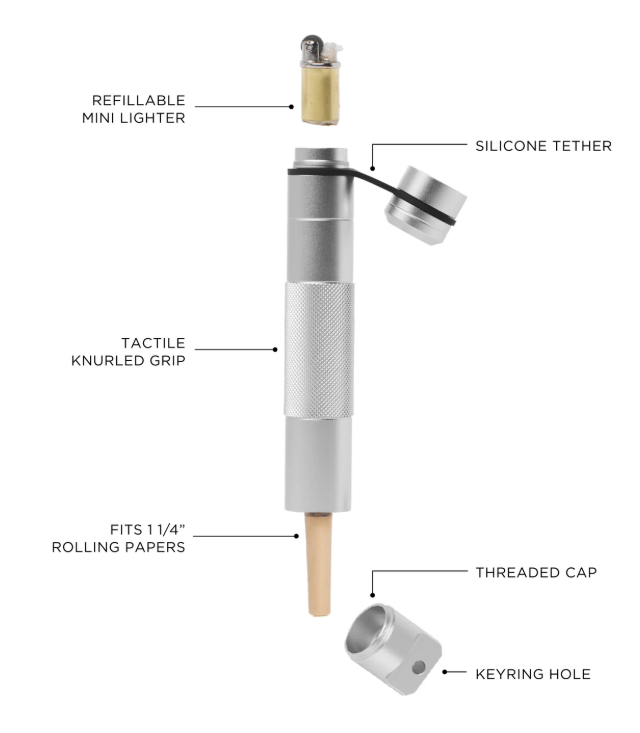 MEDUSA | PHOENIX BATON | SILVER (DOOB TUBE & LIGHTER)