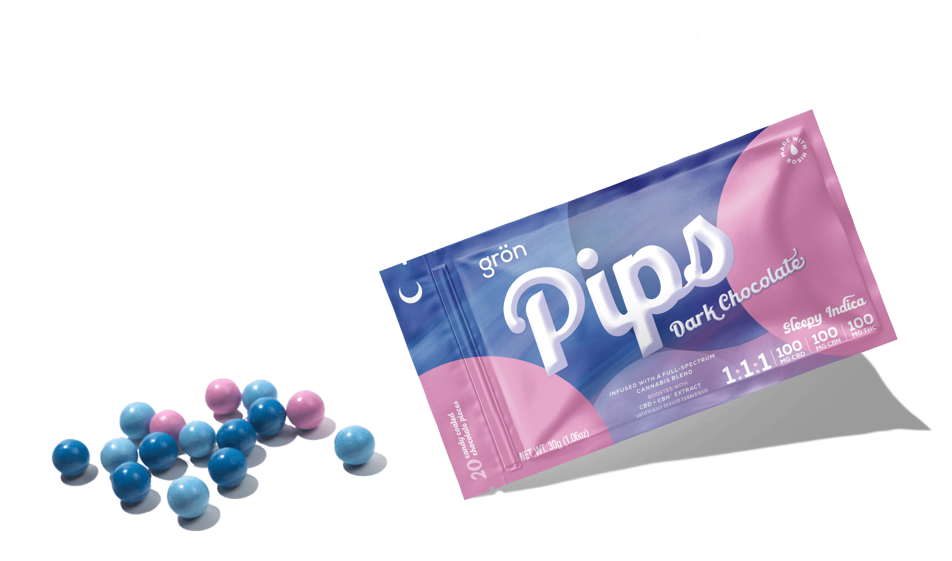 Dark Chocolate Sleepy Indica Pips - 100 mg - 20 Pack