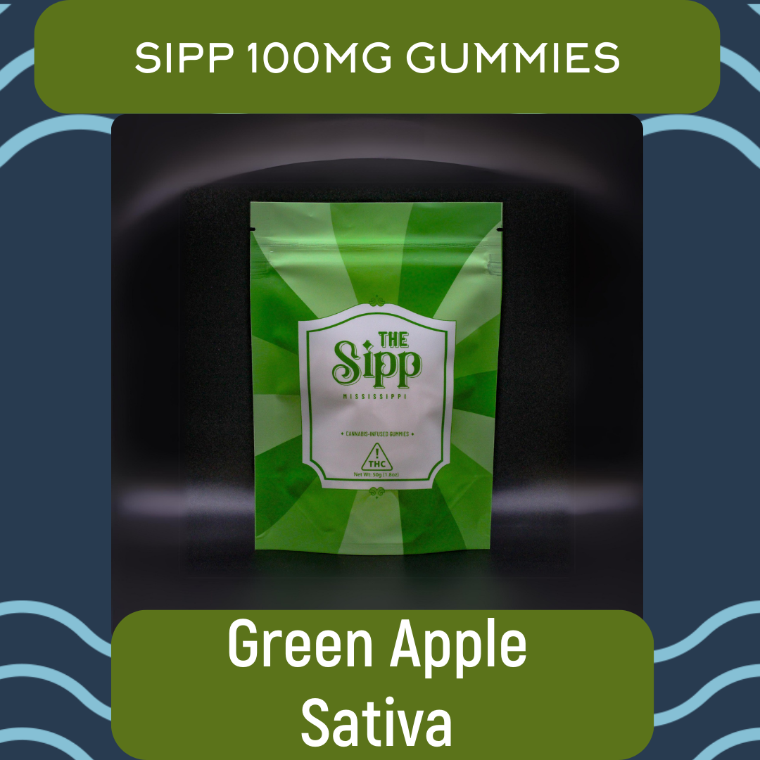 The Sipp | Green Apple Sativa Gummies 100mg