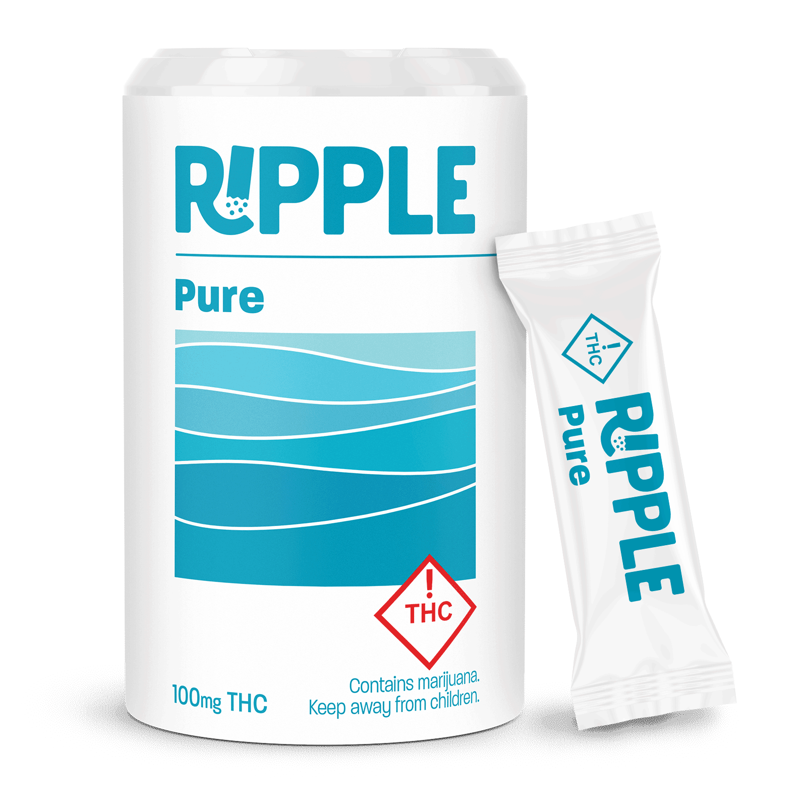 Stash House Distribution-Ripple: Pure/ THC Quick Dissolve Powder(100mg -10 Pack)