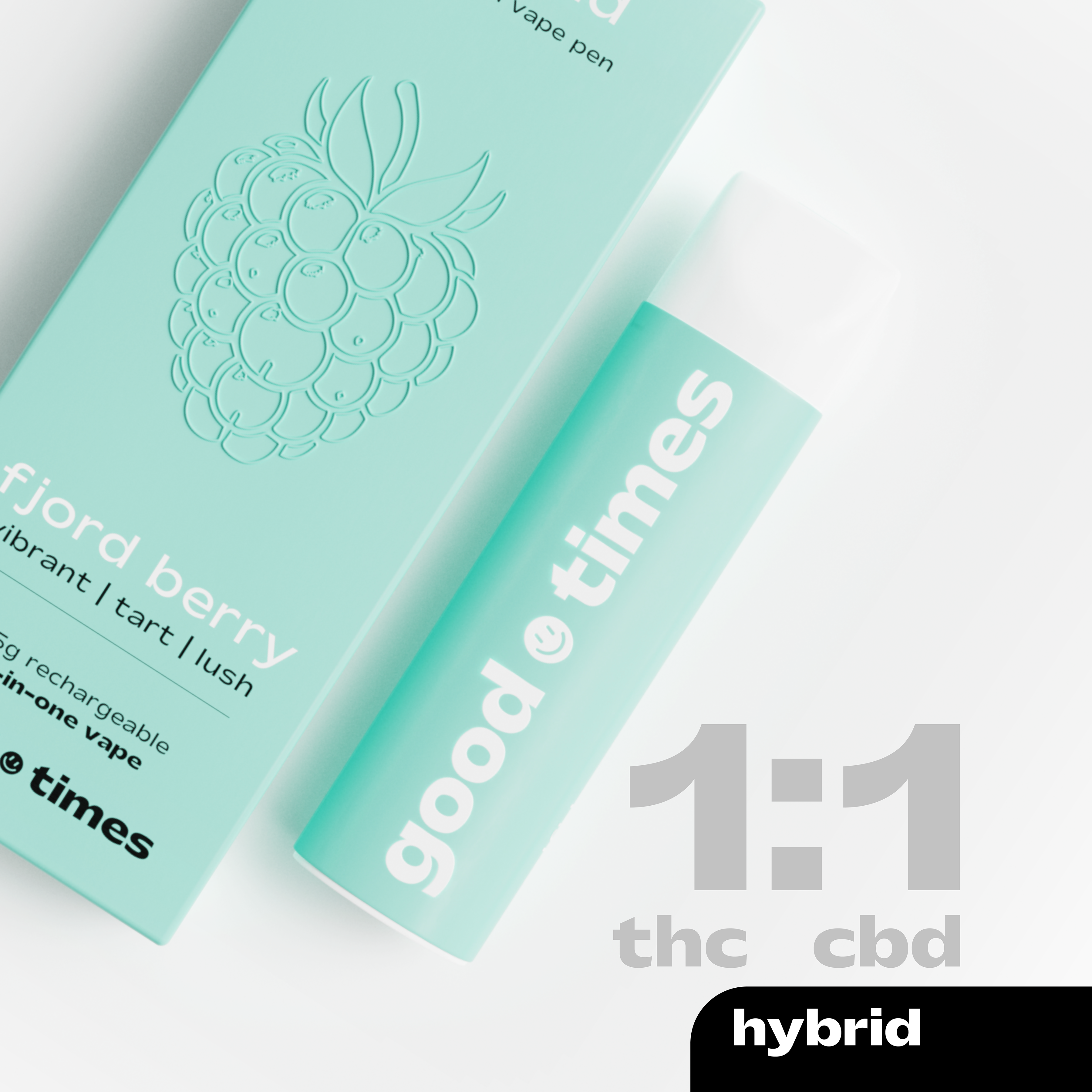GOOD TIMES - FJORD BERRY | 1:1 THC:CBD AIO VAPE | Canopy Crossroad