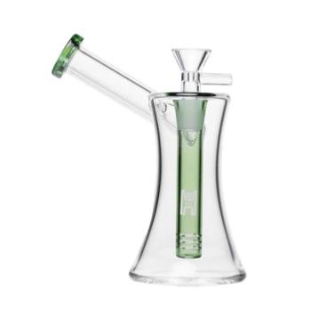 HOURGLASS SIDECAR CLEAR WITH GREEN ACCENT