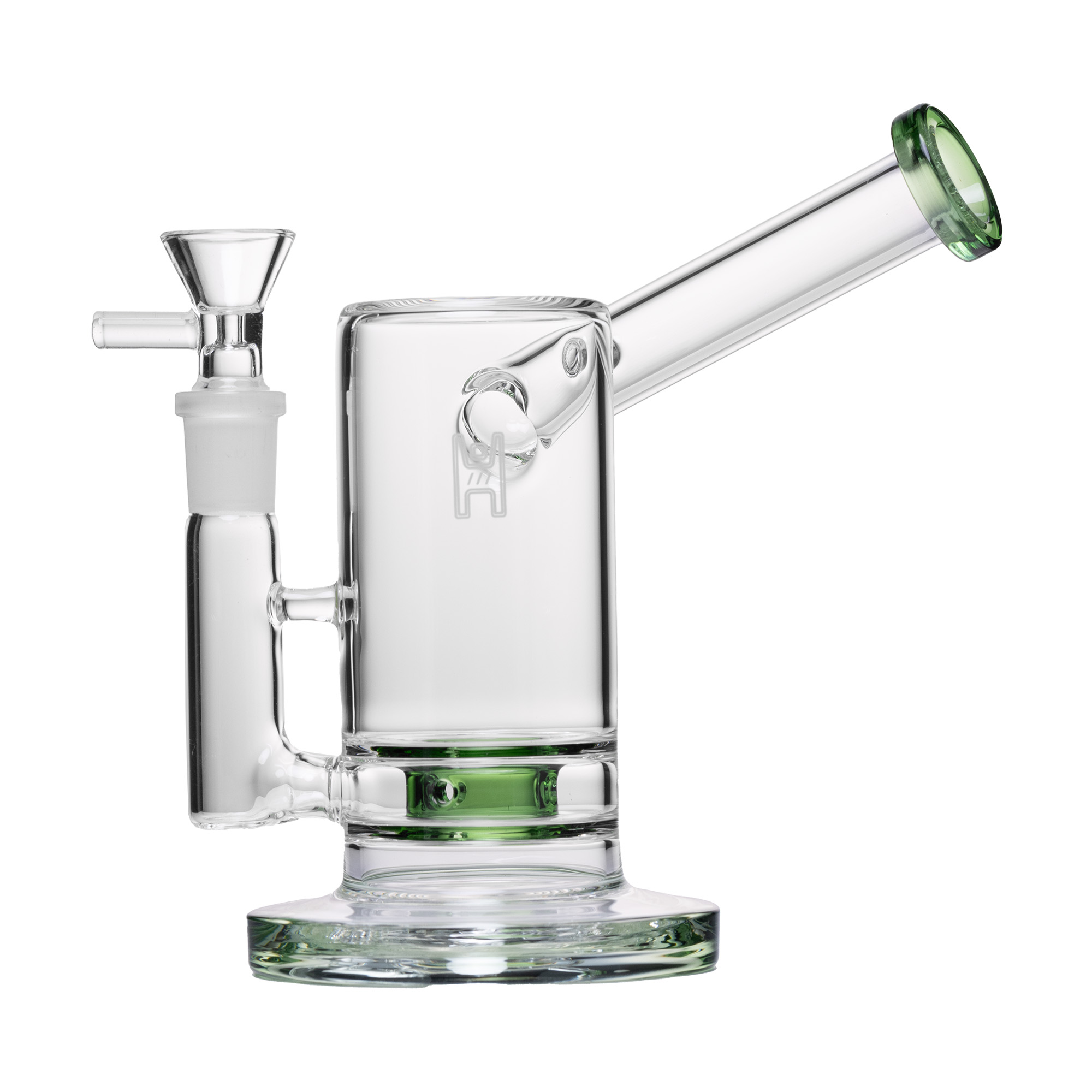 SIDE CAR | BUBBLER CLEAR W/ GREEN ACCENT