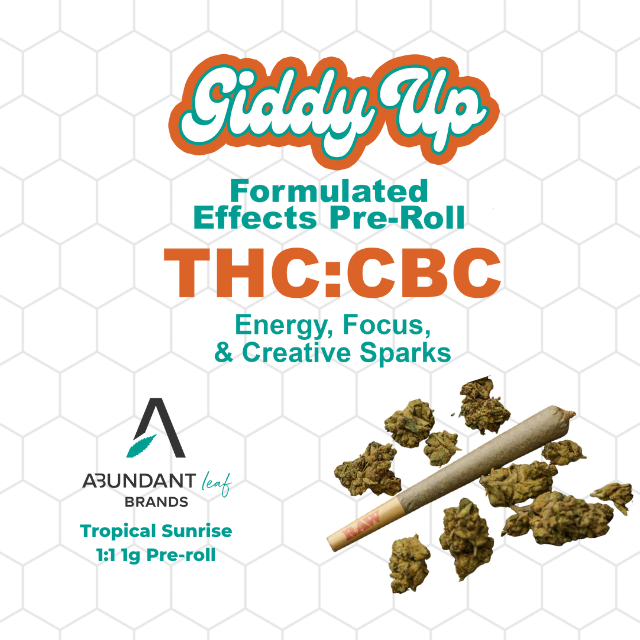 GIDDY UP THC:CBC 1:1 | TERPENE FORMULATED PRE-ROLL - 1 G