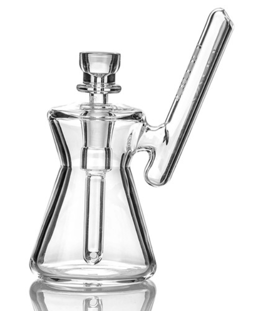 GRAV | 5" HOURGLASS BUBBLER | CLEAR - One Size