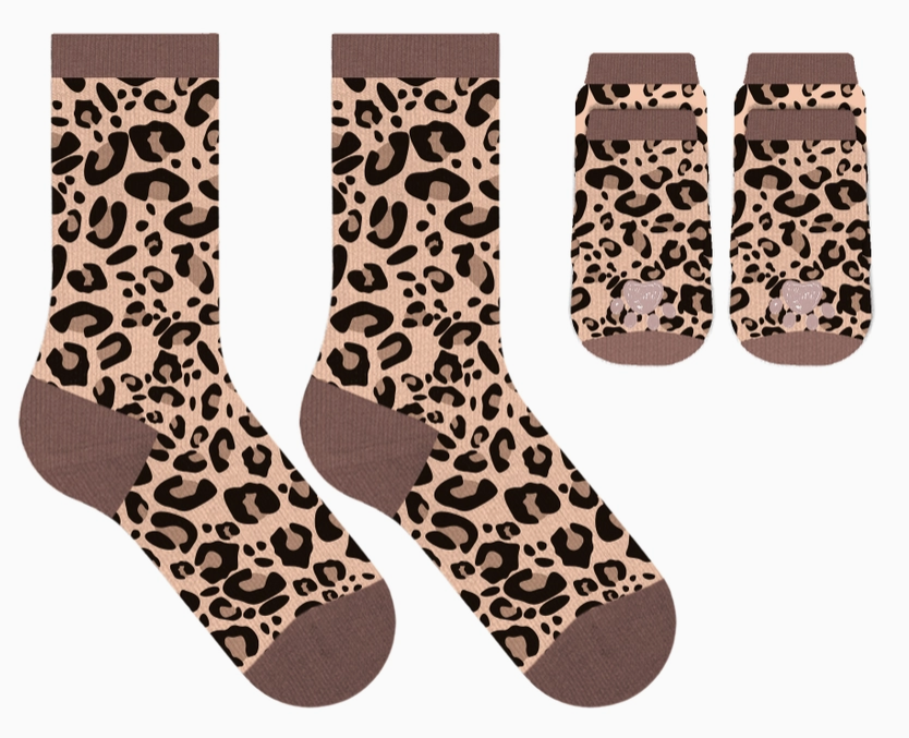 PET & OWNER MATCHING SOCKS | PINK CHEETAH
